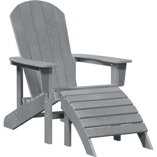  Set od 3 Vrtni Lounge Set Svjetlosiva HDPE Slike