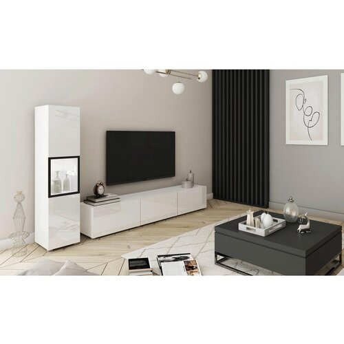 MID.YOU Dnevni Regal Berlin I, Bela, Osvetlitev, 2-Delni Cene