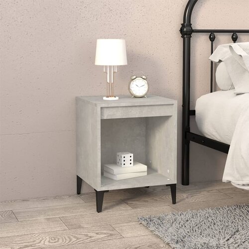 The Living Store Nočna omarica betonsko siva 40x35x50 cm - Nočna Omarica, (21420728) Slike