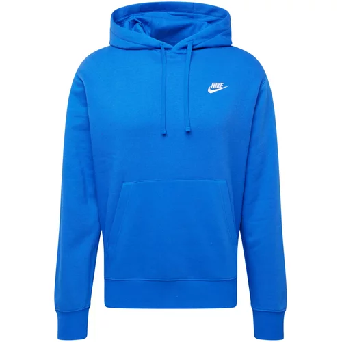 Nike Sportswear Sportska sweater majica 'CLUB FLEECEE' cijan plava / bijela
