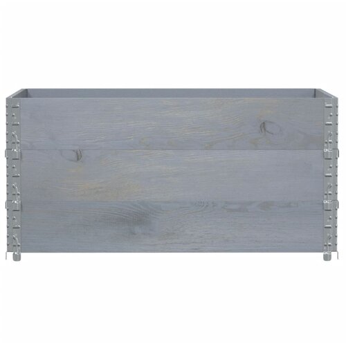  Okviri za palete 3 kom sivi 120 x 80 cm od masivne borovine Slike