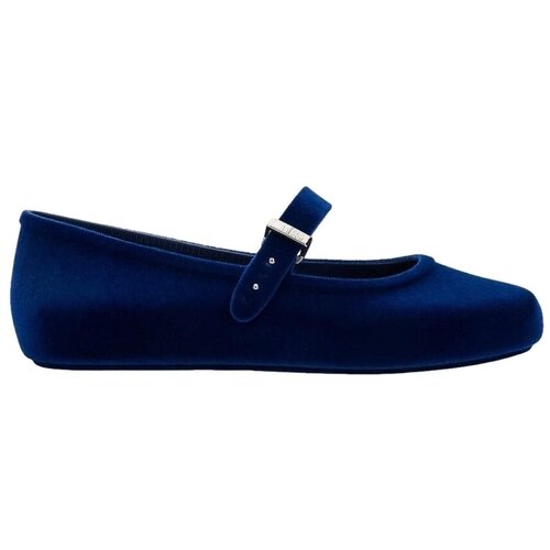 Melissa Balerinke Soft Ballerina Velvet II - Blue Flocked Modra Slike