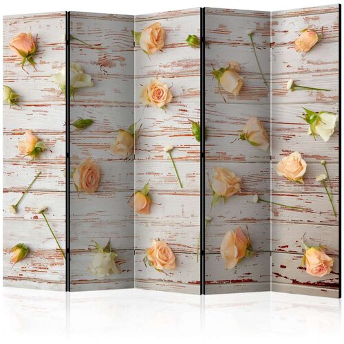  Paravan u 5 dijelova - Wood &amp;amp;amp Roses II [Room Dividers] 225x172 Slike