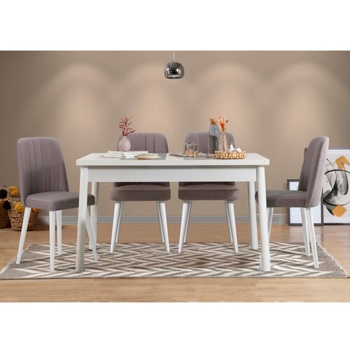  Trpezarijski sto i stolice costa white grey Cene