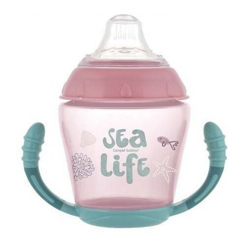 Canpol šolja za bebe 230Ml - sea life pink Slike
