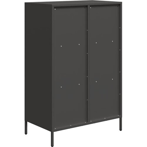  Visoka komoda crna 68x39x103,5 cm od čelika Slike