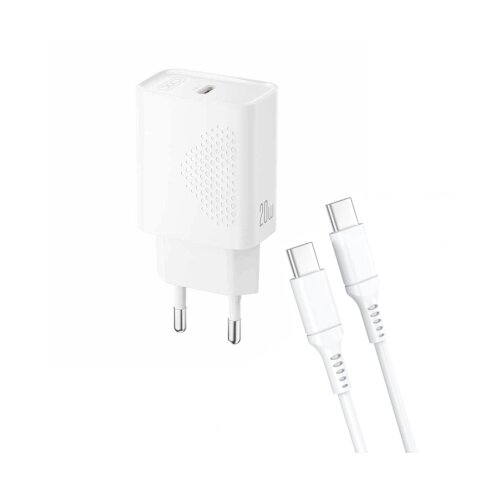 XO Kučni punjač XO L160 USB-C 20W fast White - Glava Cene