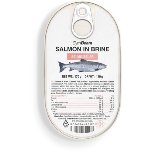 GymBeam Losos u salamuri 170 g Cene