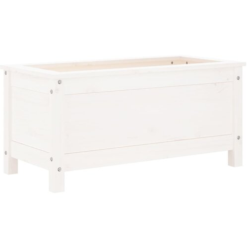 Maison Chic Vrtno cvetlično korito - Cvetlični Lonec belo 82,5x40x39 cm trdna borovina, (21790051) Cene