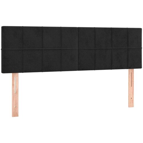  Uzglavlja 2 kom crna 72 x 5 x 78/88 cm bar&amp;scaron;unasta Slike