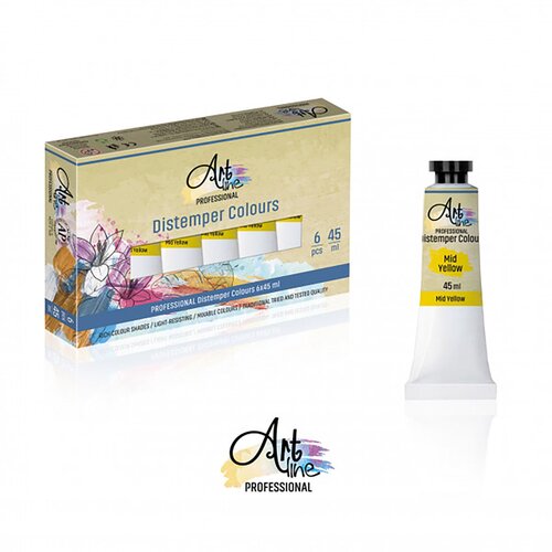 Artline Tempera medijum žuta 6kom 45ML Cene