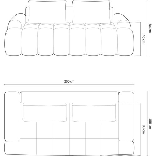 Cosmopolitan Design Svetlo rjava sedežna garnitura 200 cm Linz &amp;ndash; Slike