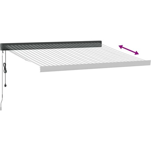 VidaXL Tenda na uvlačenje antracit-bijela 3 5x2 5 m tkanina i aluminij Slike