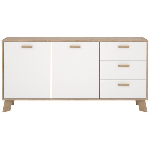 Tvilum Bijela/u prirodnoj boji komoda u dekoru hrasta 147x73x39 cm Ikast – Cijene
