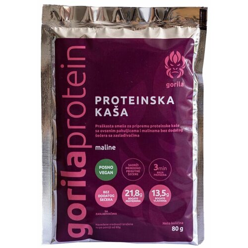 GORILA PROTEIN proteinska kaša sa malinama 80g Cene