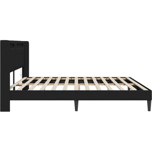  Krevetna konstrukcija Crna 180 x 200 cm Umjetna koža Slike