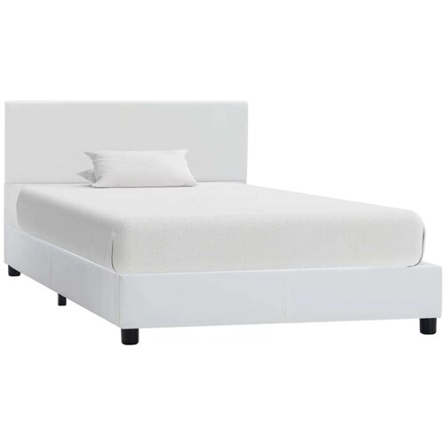VidaXL Okvir za krevet od umjetne kože bijeli 100 x 200 cm Slike