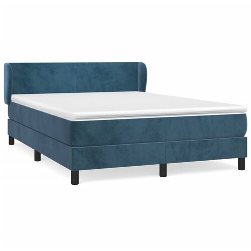 Maison Chic Box spring postelja - Vzmetna postelja z vzmetnico temno modra 140x190cm žamet SL15682, (21881807) Cene