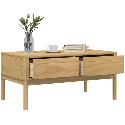 VidaXL Stolić za kavu FLORO vo&amp;scaron;tano smeđi 99x55 5x45 cm od borovine Slike