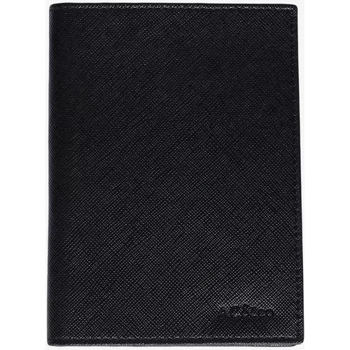 AC&Co / Altınyıldız Classics Men's Black Special Gift Boxed Faux Leather Handmade Passport Holder