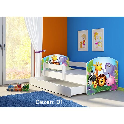 ACMA dečiji krevet ii 140x70 f + dušek 6 cm WHITE1 Cene