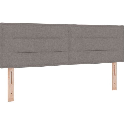  Krevetski okvir s madracem i LED taupe 140x190 cm tkanina Slike