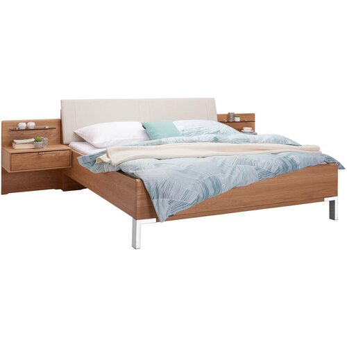 Dieter Knoll POSTELJNA GARNITURA 180 cm x 200 cm , les, tekstil, leseni material barve hrasta, barve &amp;scaron;ampanjca Slike