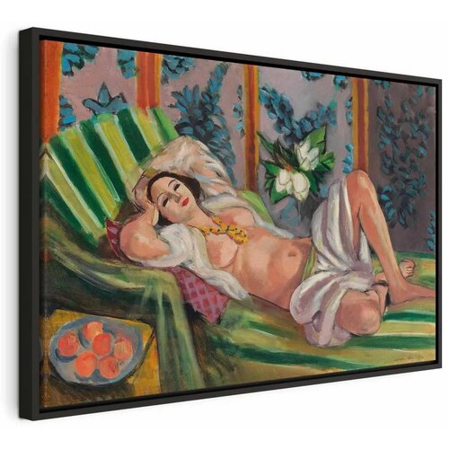  Slika - Henri Matisse – Reclining Odalisque with Magnolias 90x60 U crnom drvenom okviru Cene