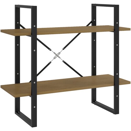 Maison Chic Knjižna omara - Knjižni regal 2-nadstropna 80x30x70 cm trdna borovina, (21726176) Cene