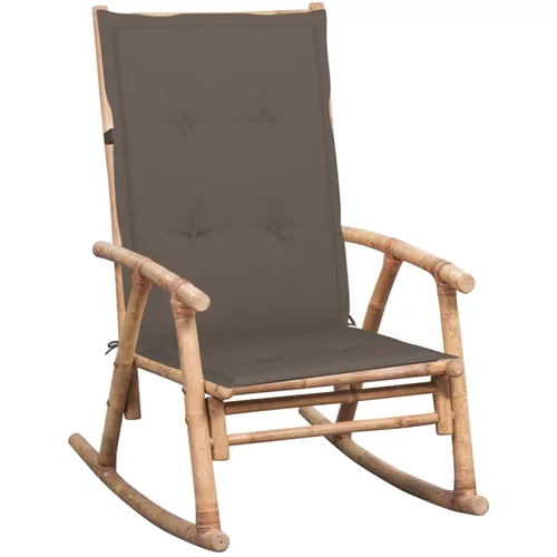  stolica za ljuljanje od bambusa s jastukom