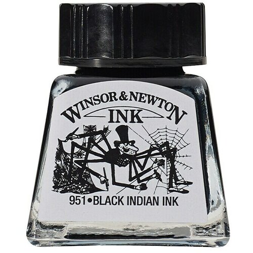 WINSOR & NEWTON Tinta za crtanje (Crno indijski, 14 ml, Boca) Cijene