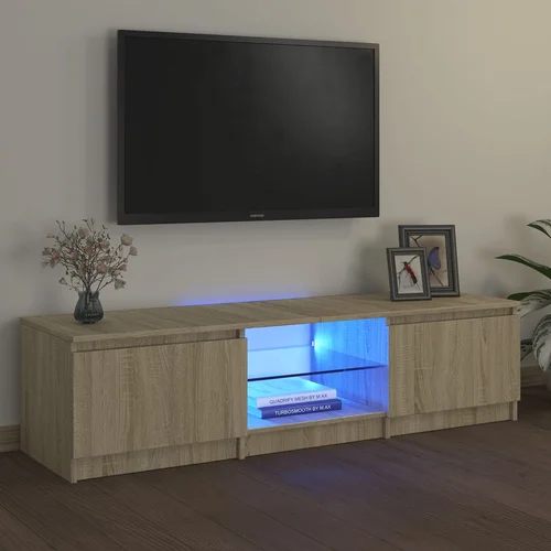 The Living Store TV omarica z LED lučkami sonoma hrast 140x40x35,5 cm - TV Omarica, (21374875)