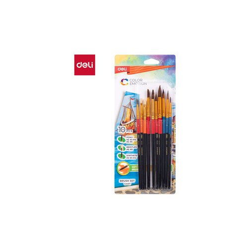 Deli ČETKICE ZA SLIKANJE SET 1/10 poni, goveđa i najlonska dlaka Slike