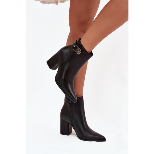Boto Ladies Ankle Boots With Decorative Detail Black Tharina Slike