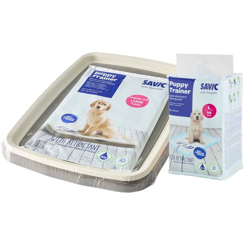 Savic Puppy Trainer Starter Set - Varčni komplet: Large, vklj. 7 blazinic + 50 Large blazinic Cene