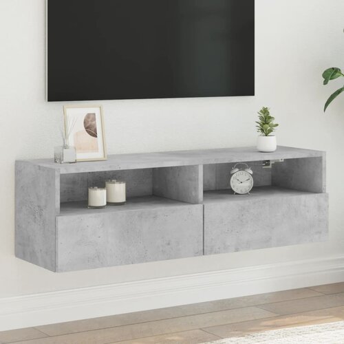 VidaXL Zidni TV ormarić boja betona 100 x 30 x 30 cm konstruirano drvo Slike