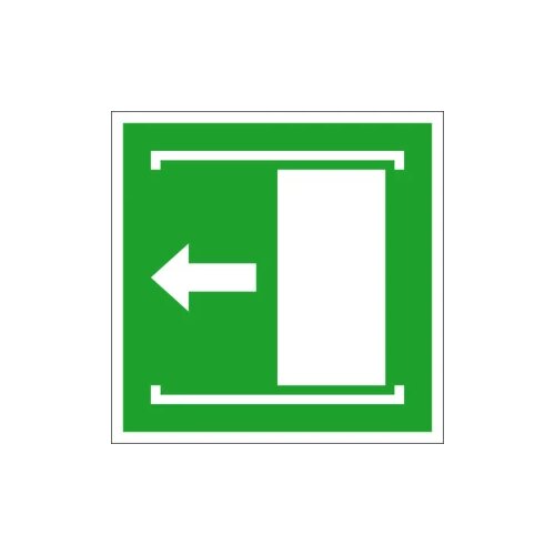 Signal rute za izbjegavanje folija Klizna vrata se otvaraju ulijevo SafetyMarking 38.A2085 (Š x V) 100 mm x 100 mm IS Cijene