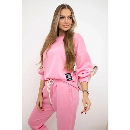 Kesi Włoski Viscose set sweatshirt + pants light pink Cijene