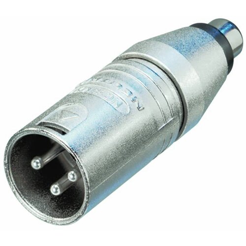 Neutrik Vsestranski adapter XLR 3-polni mo&amp;scaron;ki na RCA ženski, Srebrna, (5000218652) Slike