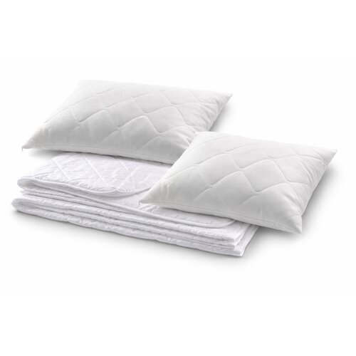 Deep Set jorgan i dva jastuka, 200x200 cm, Beli Slike