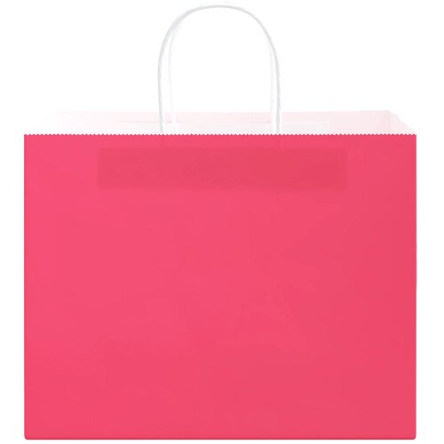  Papirnate vrećice 250 kom s ručkama ružičaste 32x22x24 cm Slike
