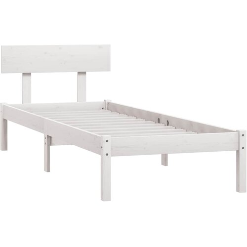  Okvir za krevet od masivne borovine bijeli 100 x 200 cm Slike