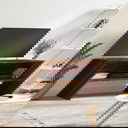  The Living Store TV omarica rjavi hrast 80x40x40 cm inženirski les - TV Omarica, (21555443) Slike