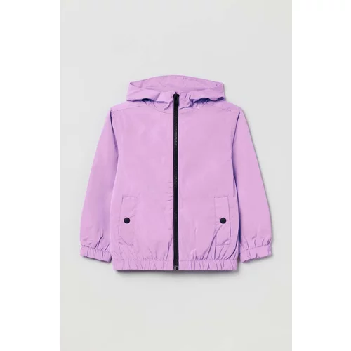 OVS Otroška jakna vijolična barva