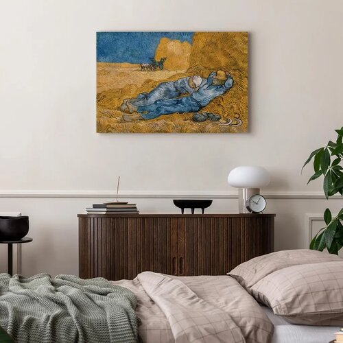  Slika - Vincent van Gogh &amp;ndash; Noon: Rest from Work 90x60 Na talijanskom platnu Slike