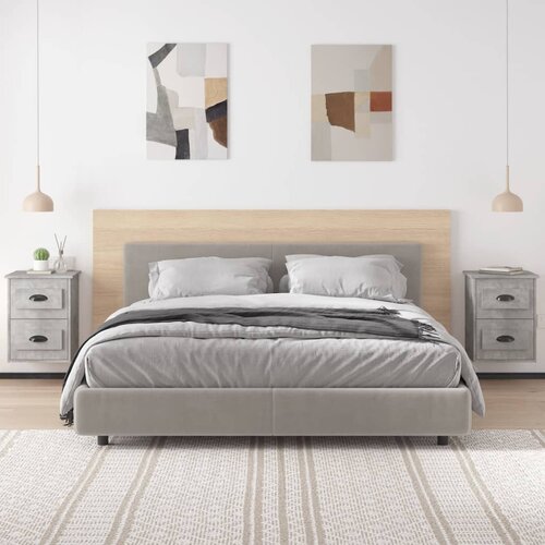  Zidni noćni ormarići 2 kom siva boja betona 41,5x36x53 cm Slike
