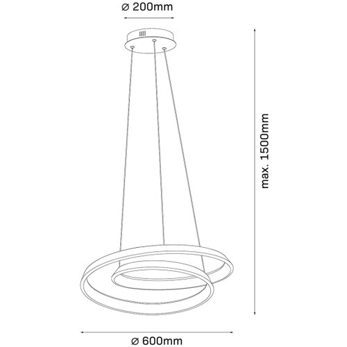  led luster na sajli glow LED/75W/230V 4000K &amp;oslash; 60 cm, zlatni Slike