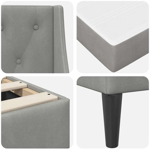  Okvir kreveta s madracem Zidne 2 pcs Svijetlo siva Bar&amp;scaron;un - Svjetlosiva 160 x 200 cm Slike