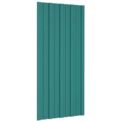 Krovni panel 12 pcs Zelena 100 x 45 cm Pocinčani čelik - Zelena 100 x 45 cm 12 Cijene