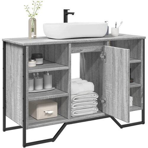 vidaXL Ormarić za umivaonik boja hrasta 91x35x60 cm konstruirano drvo Cijene